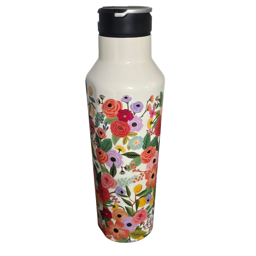 Corkcicle x Rifle Paper Co Garden Party 20oz Canteen Floral Water Bottle Cream